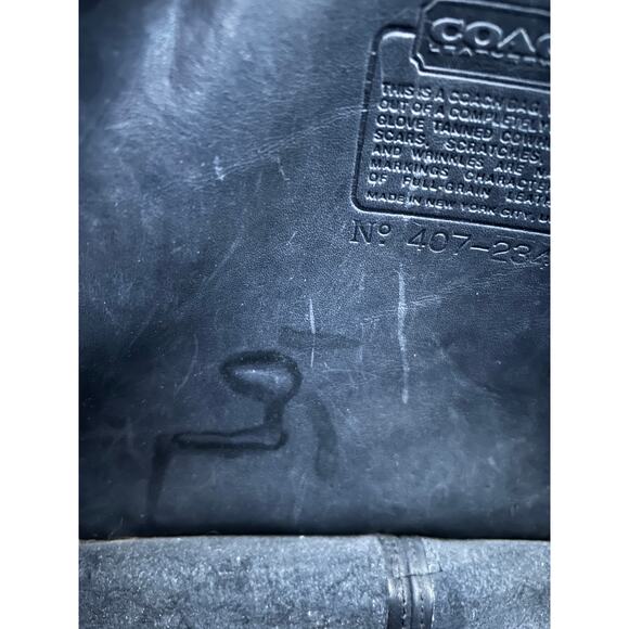 Vintage Coach 9585 Saddle Pouch Black Leather Crossbody NYC Made 1970s Brass - Picture 7 of 15